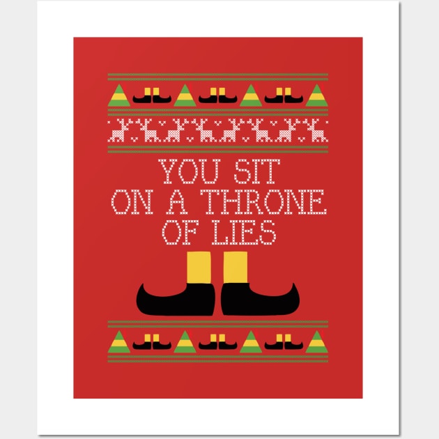 Throne Of Lies Elf Quote Christmas Knit Wall Art by Rebus28